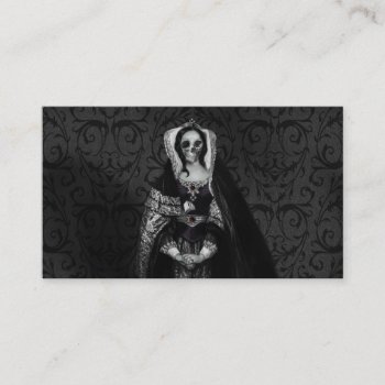 Gothic Skull Lady Business Card by opheliasart at Zazzle