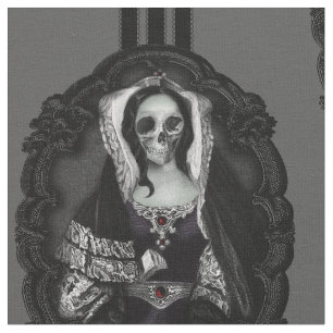 Gothic Skull Lady Fabric