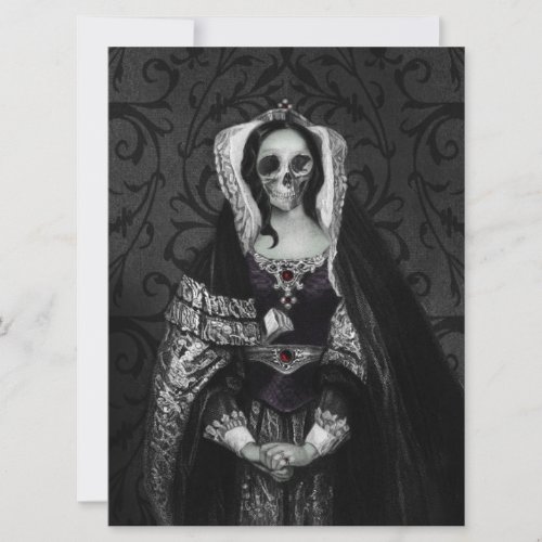 Gothic Skull Lady Invitation