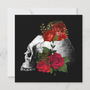 Gothic Skull N Roses Dark fantasy Invitation