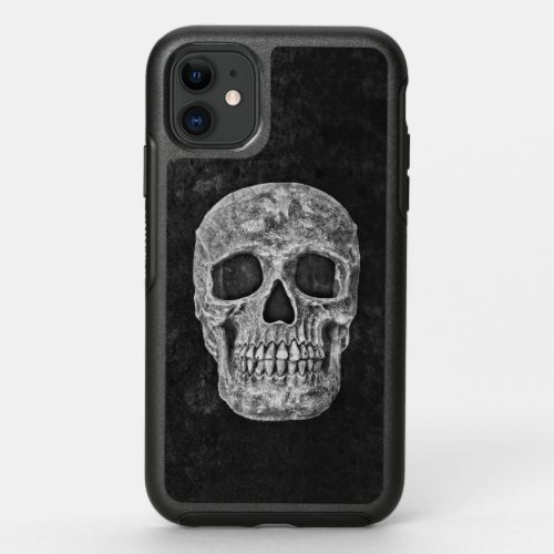 Gothic Skull Old Texture Black And White Grunge OtterBox Symmetry iPhone 11 Case