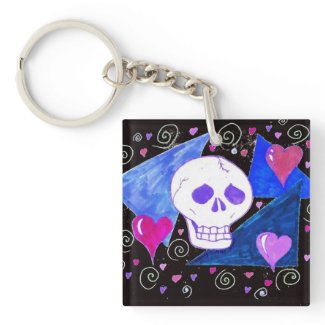 Gothic Skull (Original Version) by EelKat Keychain