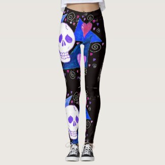 Gothic Skull (Original Version) by EelKat Leggings