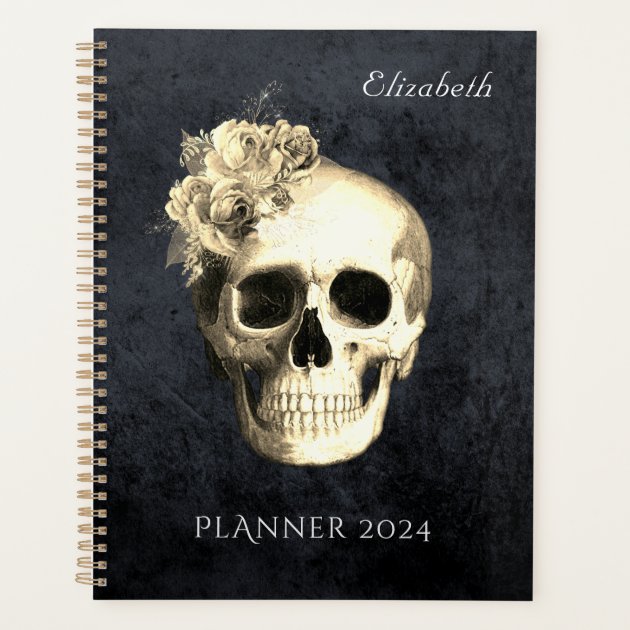 Gothic Skull Personalized 2024 Planner Zazzle   Gothic Skull Personalized 2024 Planner R6d7a5dffb94e482fb68584ce3fd2b5ae E38k9 630 