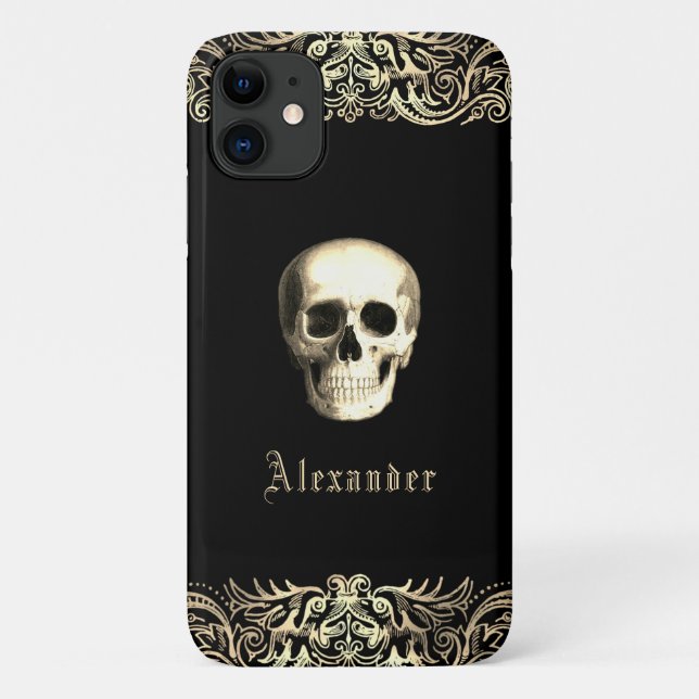 Gothic Skull Personalized Case-Mate iPhone Case (Back)