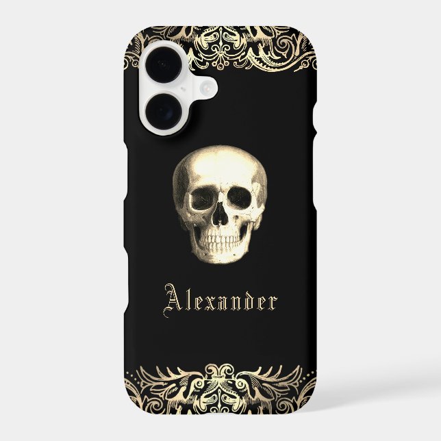 Gothic Skull Personalized Iphone Case (Back)