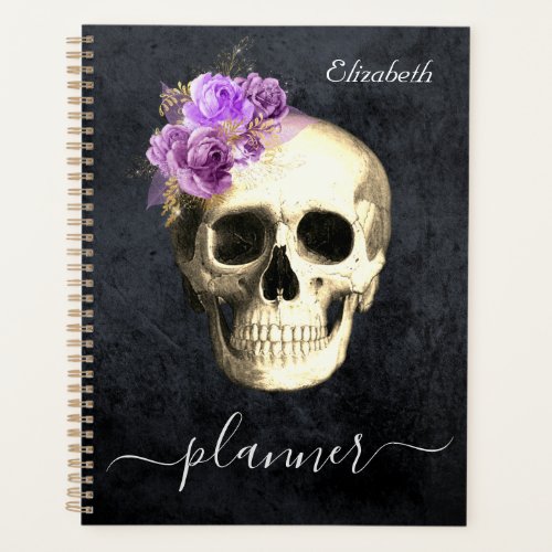 Gothic Skull  Personalized Planner