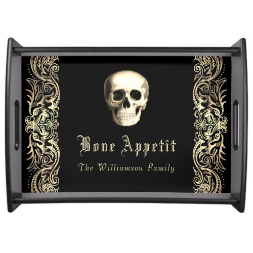 Gothic Skull Personalized Serving Tray