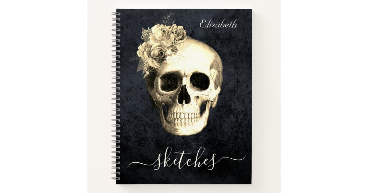 Gothic Skull Personalized Sketch Book