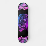 Gothic Skull Pink Purple Girls Cool Art Skateboard at Zazzle