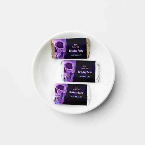 Gothic Skull Purple Birthday Party RIP To His 20s Hersheys Miniatures
