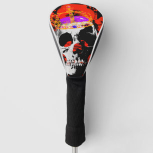 Gothic Skull Red Roses Golf Head Cover
