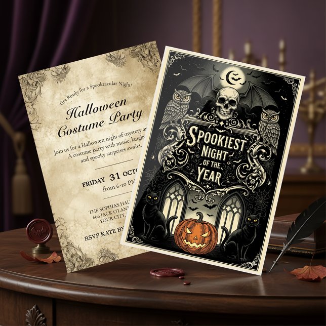 Gothic Skull & Roses Art Invitation (Creator Uploaded)