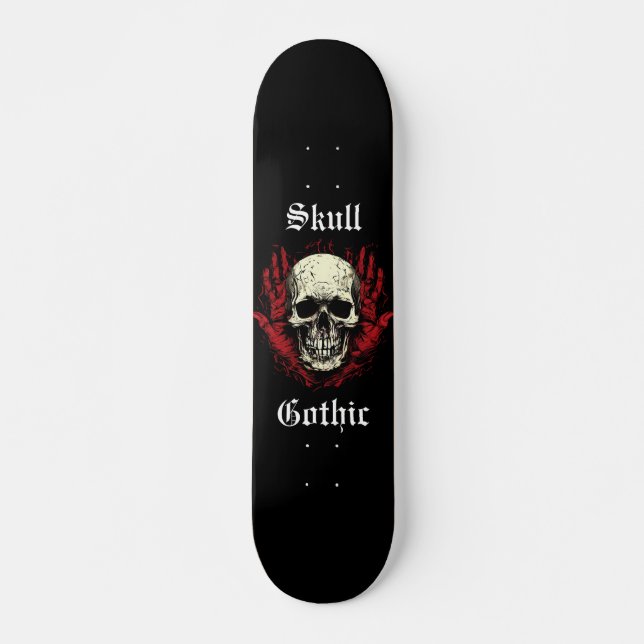 Gothic Skull Skateboard (Front)