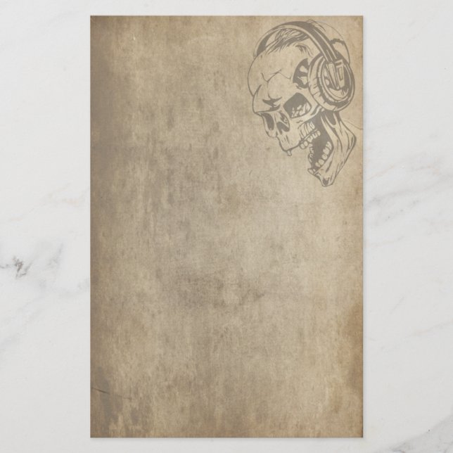 Gothic Skull Stationery (Front)