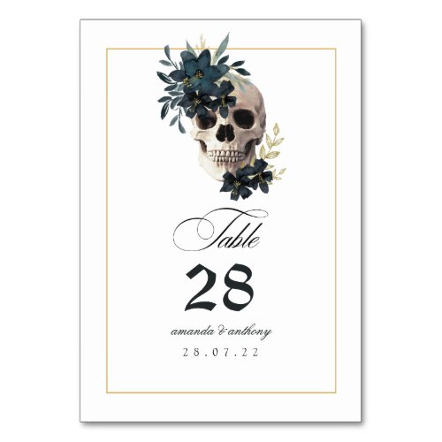 Gothic Skull Table Number