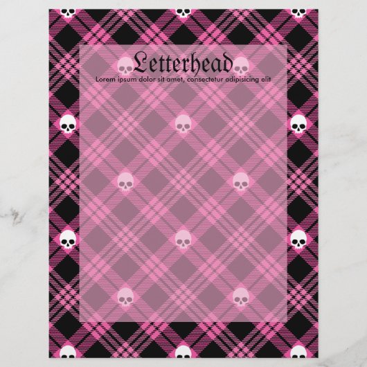 Gothic Skull Tartan Plaid (Front)