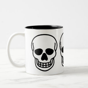 Gothic Skull Two-Tone Coffee Mug