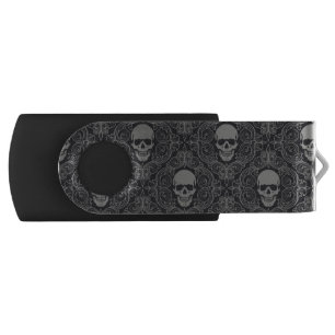 Gothic Skull USB Add Your Name Flash Drive