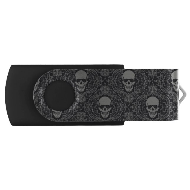 Gothic Skull USB Add Your Name Flash Drive (Front)