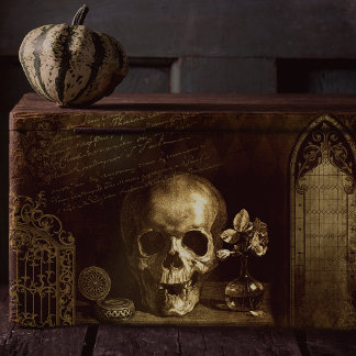 Gothic Skull Victorian Halloween Ephemera  Tissue Paper