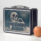 Gothic Skull Vintage Old Books Cyanotype Macabre
