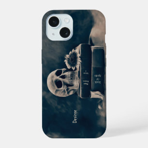 Gothic Skull Vintage Old Books Dark Academia iPhone 15 Case
