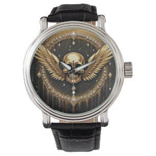💎 Gothic Skull Wings Logo For Alternative Gifts ☠ Watch