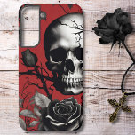 Gothic Skull with Black Rose  Samsung Galaxy S22  Case<br><div class="desc">Dare to defy convention with this exclusive skull and black rose cell phone case, a captivating fusion of edgy design and striking beauty. This case is not just a protective shield for your phone; it's a bold statement that combines the mystique of a skull with the timeless allure of a...</div>