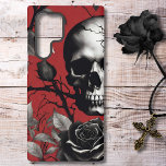 Gothic Skull with Black Rose  Samsung Galaxy S22 Ultra Case<br><div class="desc">Dare to defy convention with this exclusive skull and black rose cell phone case, a captivating fusion of edgy design and striking beauty. This case is not just a protective shield for your phone; it's a bold statement that combines the mystique of a skull with the timeless allure of a...</div>