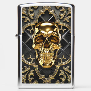 Gothic Skull with Ornamental Frame Zippo Lighter