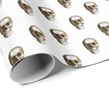 Gothic Skull Wrapping Paper by Youbeaut at Zazzle