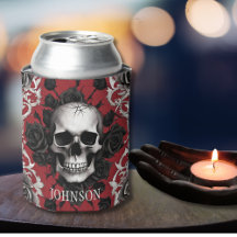 Gothic Skulls and Black Roses Monogram