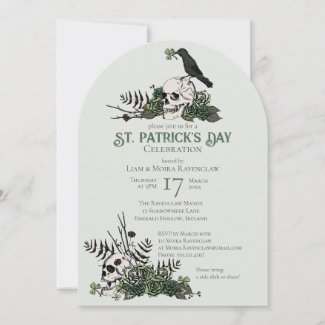 Gothic Skulls and Clovers St Patrick's Celebration
