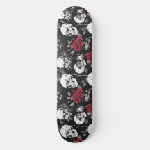 Gothic Skulls and Roses Skateboard