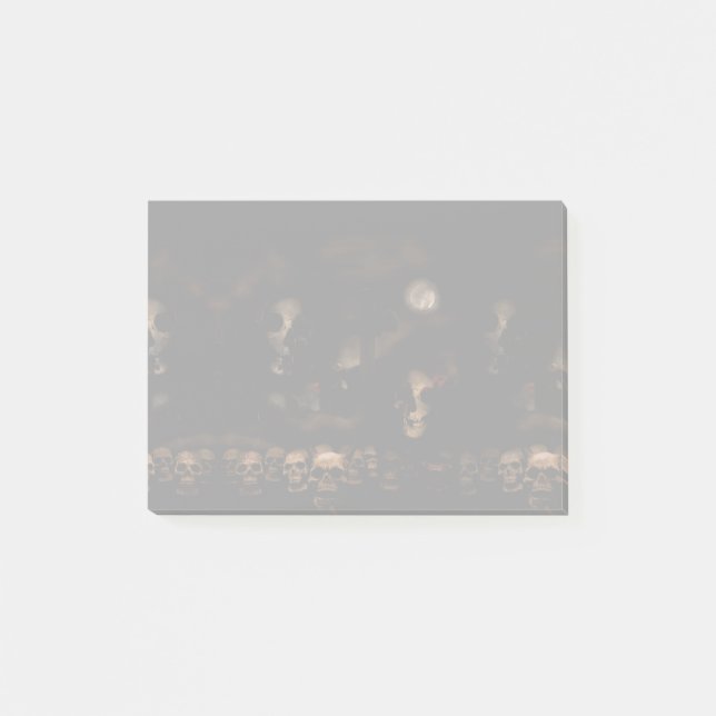 Gothic Skulls at Cemetery Halloween  Post-it Notes (Front)