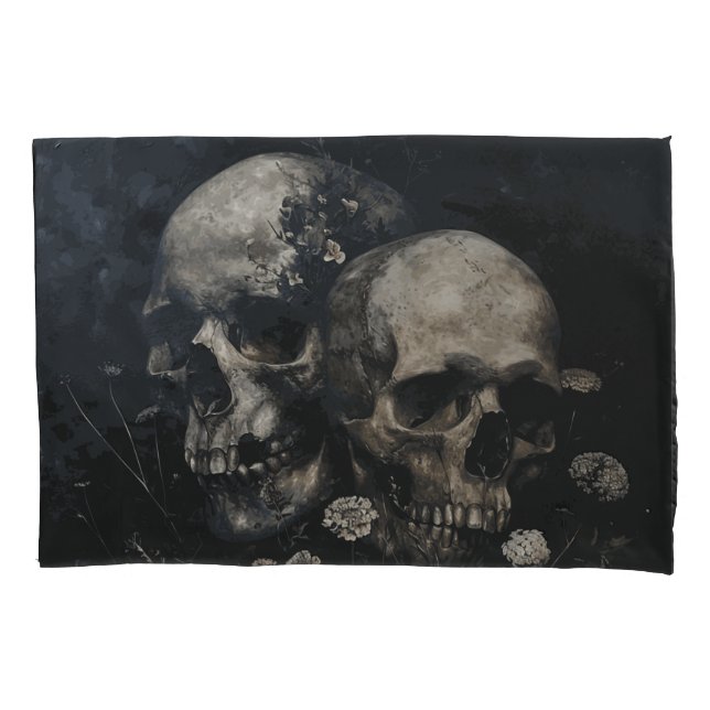 Gothic Skulls Bedding  Pillow Case (Front)