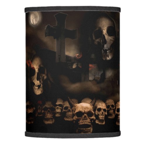 Gothic Skulls Cemetery Halloween Lamp Shade