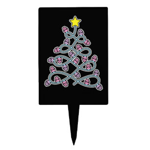 Gothic Skulls Christmas Tree Cake Pick