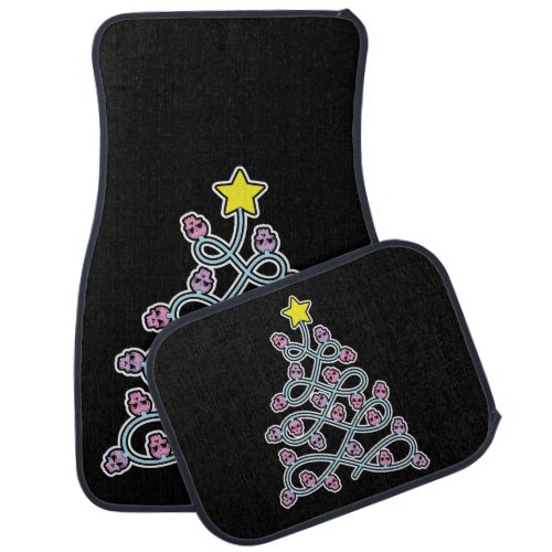 Gothic Skulls Christmas Tree Car Mats