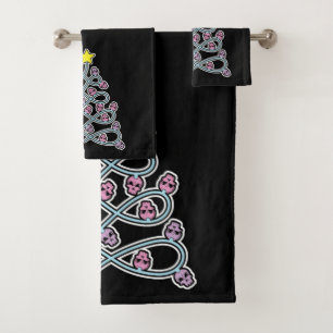 Gothic Skulls Christmas Tree Towel Set