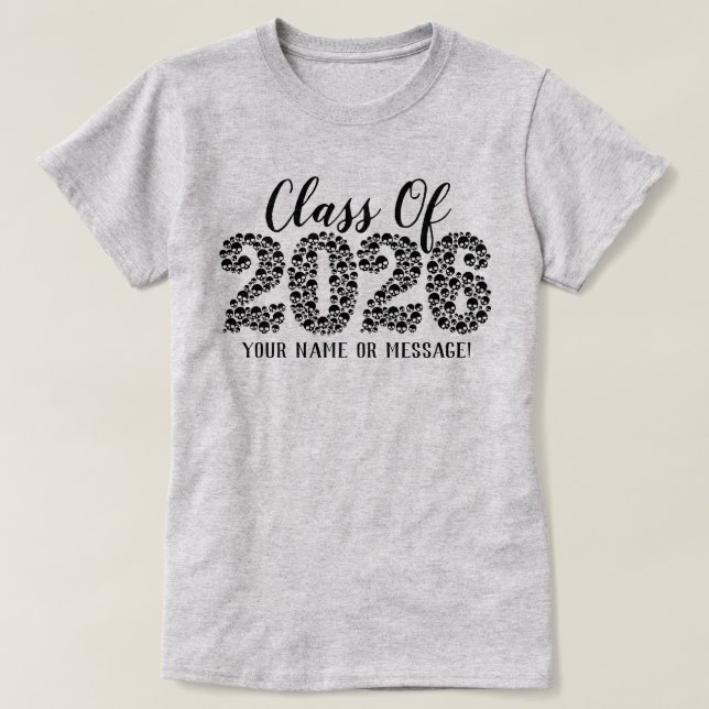 Gothic Skulls Class Of 2026 T-Shirt (Design Front)