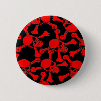 GOTHIC SKULLS CROSSBONES PATTERN BUTTON