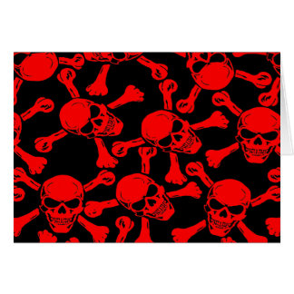 GOTHIC SKULLS CROSSBONES PATTERN CARDS