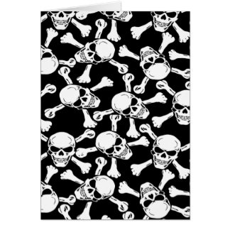 GOTHIC SKULLS CROSSBONES PATTERN CARDS