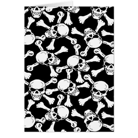 GOTHIC SKULLS CROSSBONES PATTERN CARDS (Front)