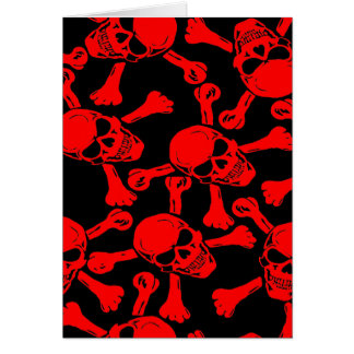 GOTHIC SKULLS CROSSBONES PATTERN CARDS