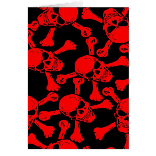 GOTHIC SKULLS CROSSBONES PATTERN CARDS (Front)
