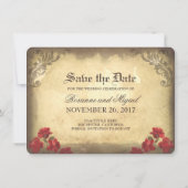 Gothic Skulls Day of The Dead Save the Date Cards (Back)