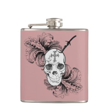 Gothic Skulls Flask by ChiaPetRescue at Zazzle